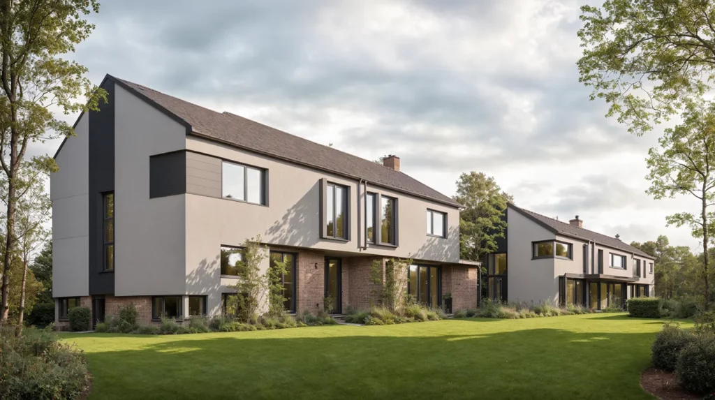 Wizualizacja 3D zabudowy bliźniaczej w Stryjowie